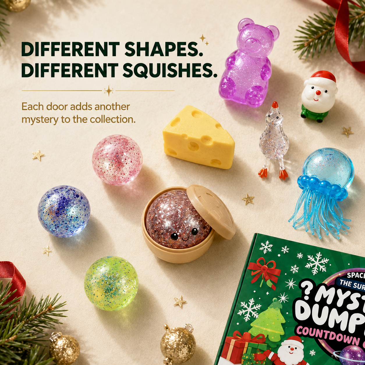 24-Day Christmas Mystery Squishy Advent Calendar – A New Surprise Every Day 🎄