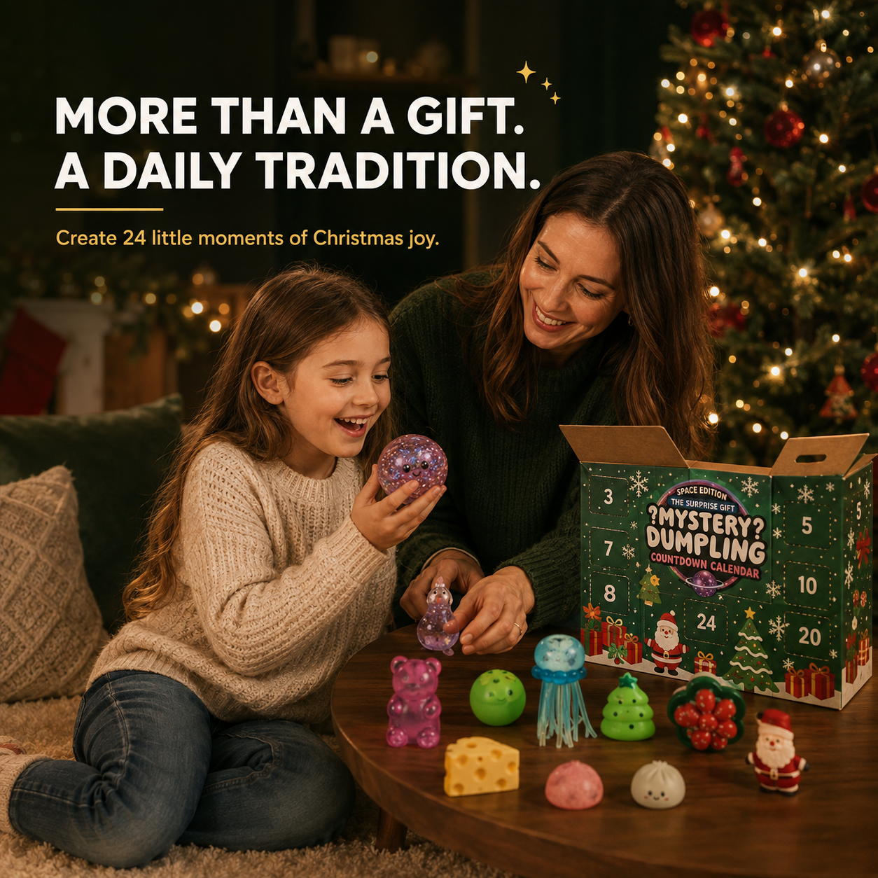 24-Day Christmas Mystery Squishy Advent Calendar – A New Surprise Every Day 🎄
