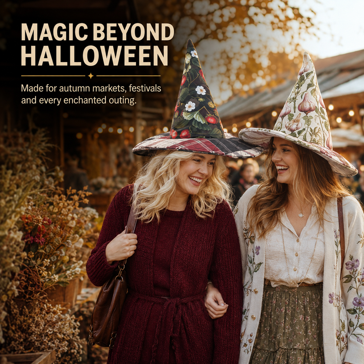 Quilted Patchwork Witch Hat – Choose Your Magical Pattern ✨