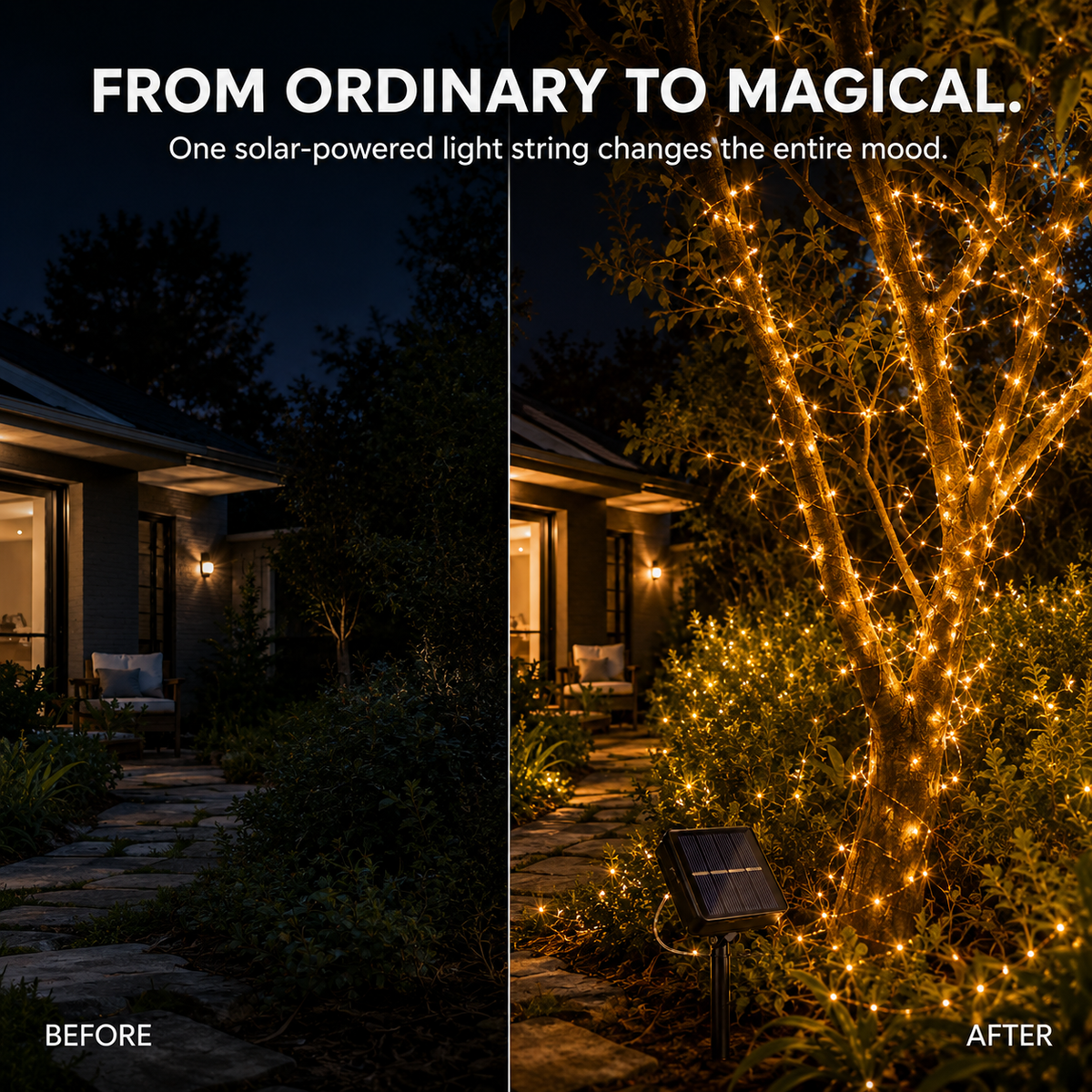 72-Foot Solar Copper Wire Fairy Lights – 8 Magical Lighting Modes ✨