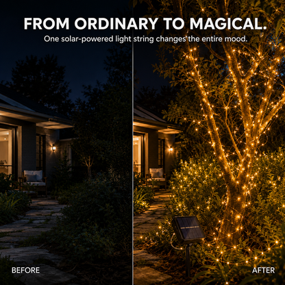 72-Foot Solar Copper Wire Fairy Lights – 8 Magical Lighting Modes ✨