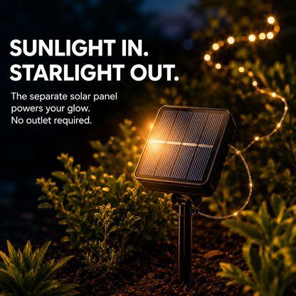 72-Foot Solar Copper Wire Fairy Lights – 8 Magical Lighting Modes ✨