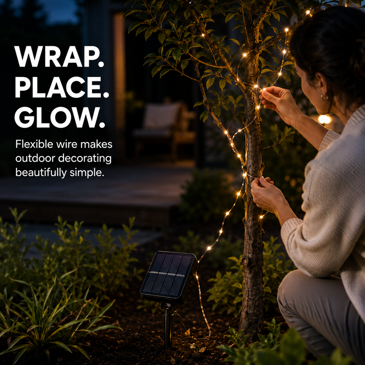 72-Foot Solar Copper Wire Fairy Lights – 8 Magical Lighting Modes ✨