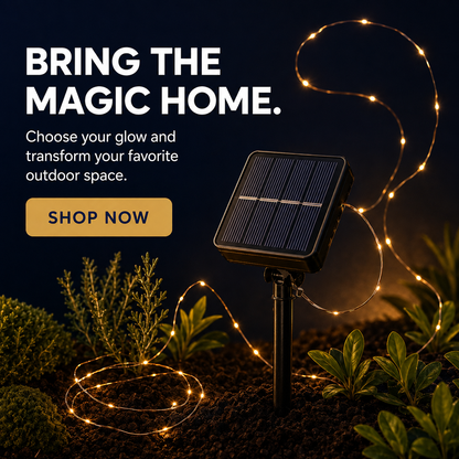 72-Foot Solar Copper Wire Fairy Lights – 8 Magical Lighting Modes ✨