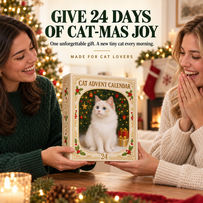 🐱 24-Day Cat Advent Calendar – Tiny Christmas Cat Ornaments