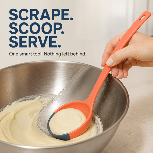 🥄 ScoopScrape™ 2-in-1 Flexible Kitchen Scoop & Scraper