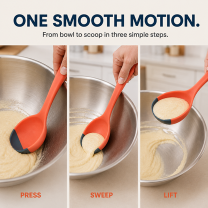 🥄 ScoopScrape™ 2-in-1 Flexible Kitchen Scoop & Scraper