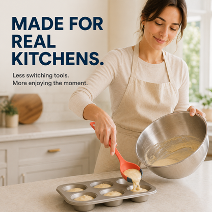 🥄 ScoopScrape™ 2-in-1 Flexible Kitchen Scoop & Scraper