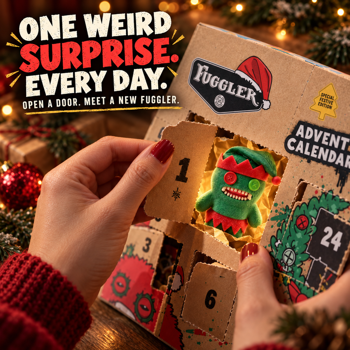 🎄 Fuggler 24-Day Advent Calendar – 24 Fugg-Tastic Collectible Surprises