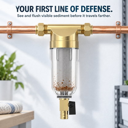 💧 Whole House Spin-Down Sediment Pre-Filter Kit – Flushable 1/2″, 3/4″ & 1″ Options
