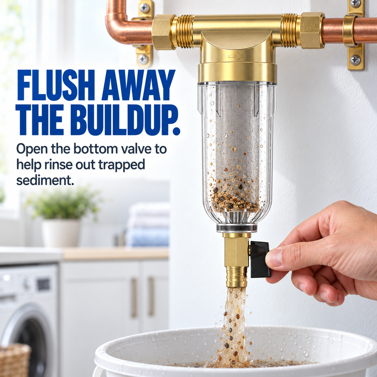 💧 Whole House Spin-Down Sediment Pre-Filter Kit – Flushable 1/2″, 3/4″ & 1″ Options
