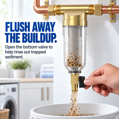 💧 Whole House Spin-Down Sediment Pre-Filter Kit – Flushable 1/2″, 3/4″ & 1″ Options