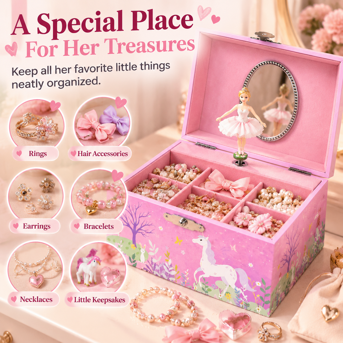 🩰 Magical Ballerina Jewelry Music Box for Little Princesses