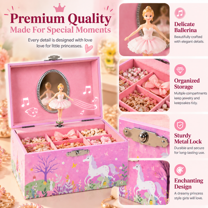 🩰 Magical Ballerina Jewelry Music Box for Little Princesses