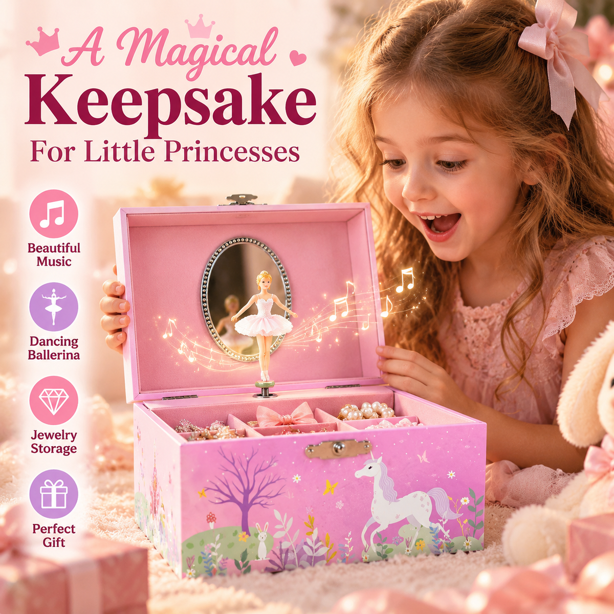 🩰 Magical Ballerina Jewelry Music Box for Little Princesses