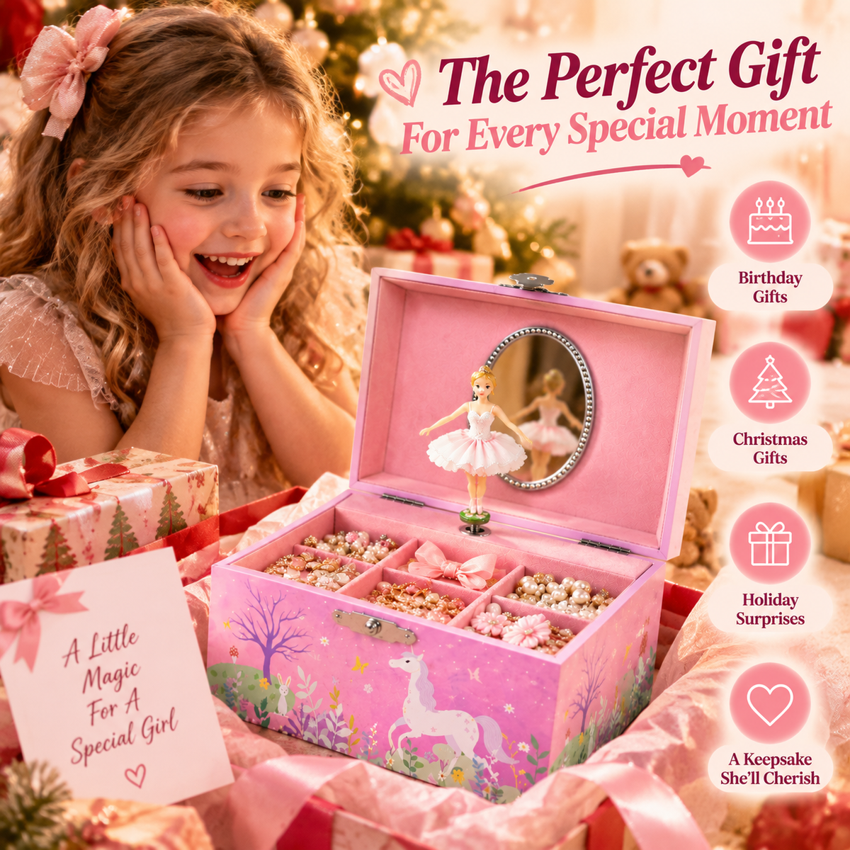 🩰 Magical Ballerina Jewelry Music Box for Little Princesses