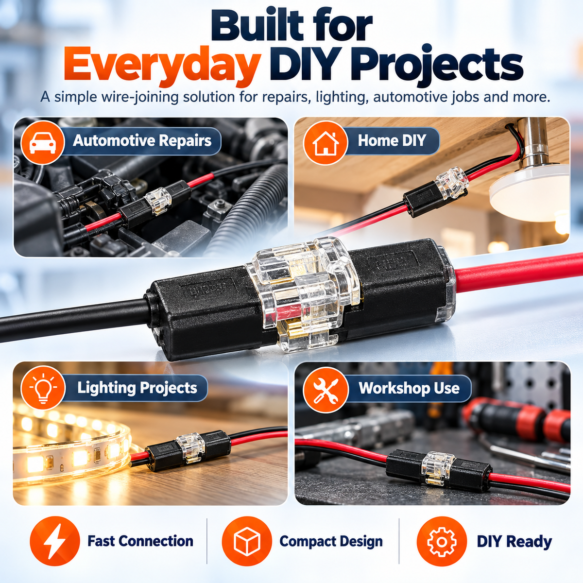 ⚡ Quick Wire Connectors 60PCS – Fast Electrical Wire Splice Connectors For DIY Repairs