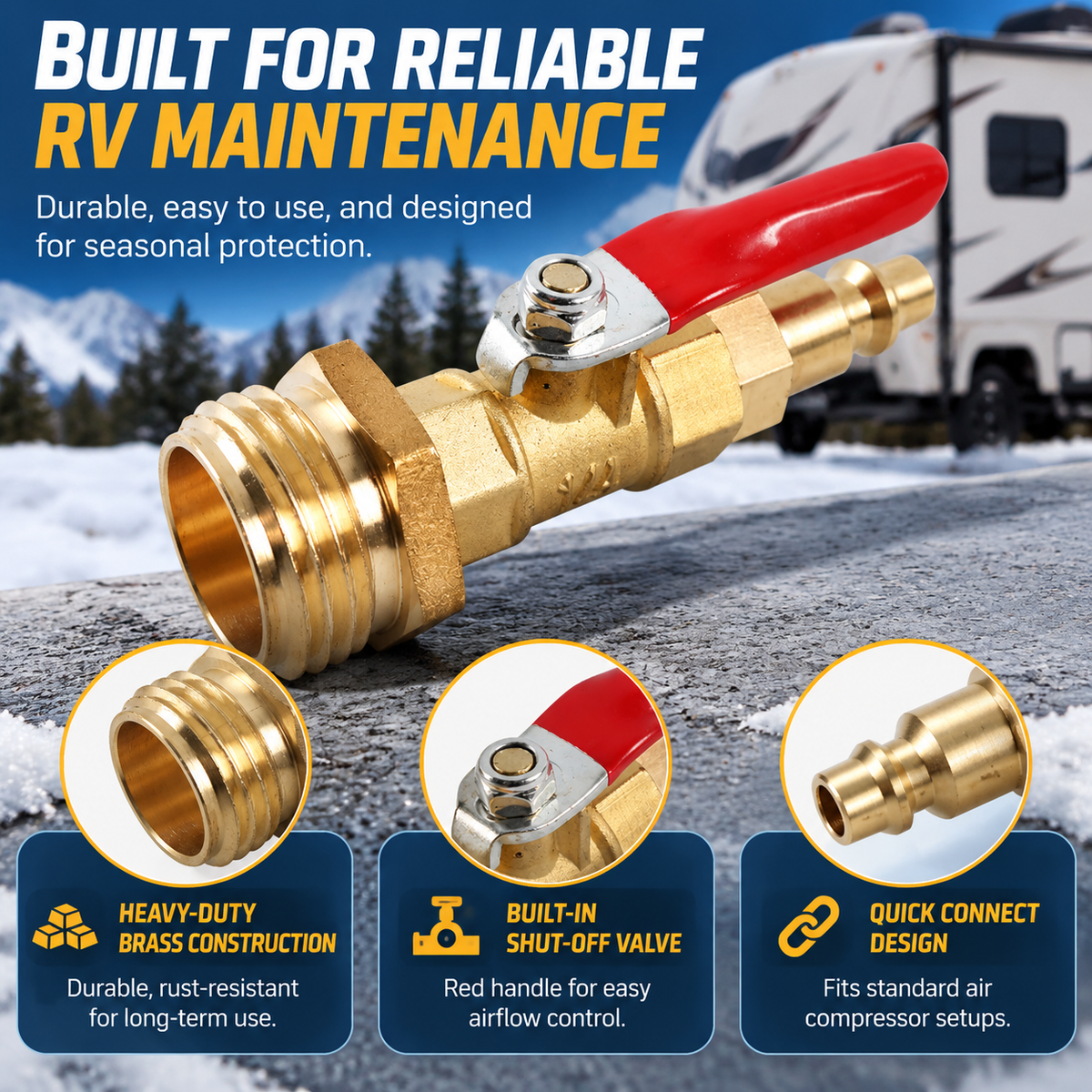 ❄️ RV Blow Out Adapter – Protect Your Camper Water Lines Before Winter