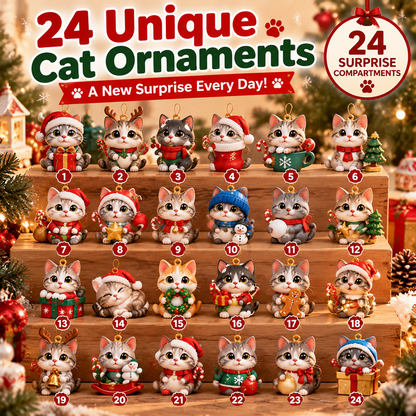 🐱 24-Day Christmas Cat Ornament Advent Calendar — A Daily Surprise For Cat Lovers