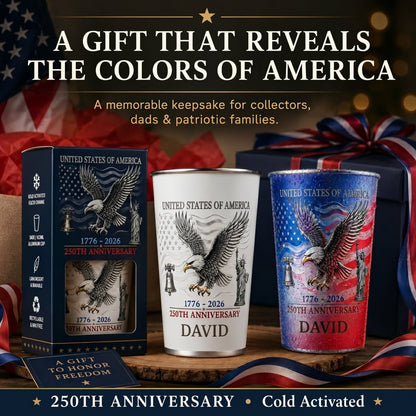 Personalized USA 250th Anniversary Color Changing Cup