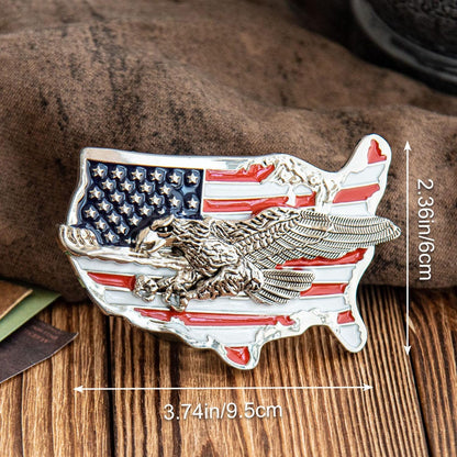 The 250th Anniversary Eagle USA Map Belt Buckle