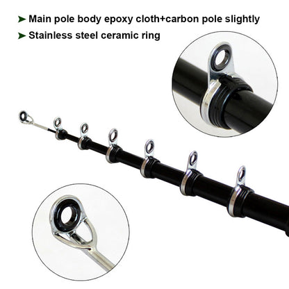 Portable Telescopic Fishing Rod – Compact Travel Fish-Shaped Rod for Easy Fishing Anywhere