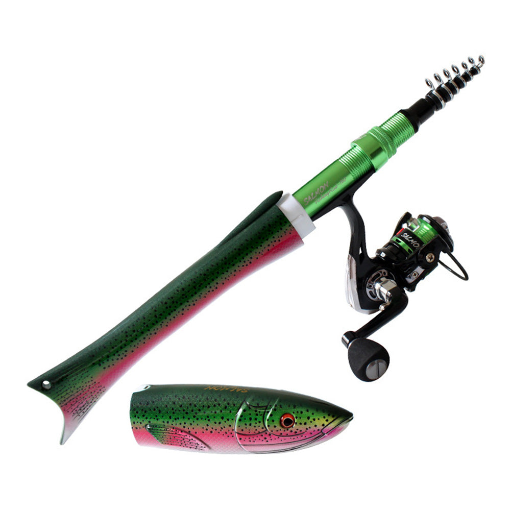 Portable Telescopic Fishing Rod – Compact Travel Fish-Shaped Rod for Easy Fishing Anywhere