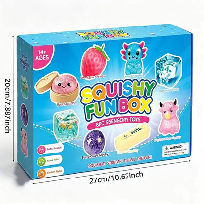 8-Piece Mystery Squishy Blind Box Set | Slow Return Fidget Toys