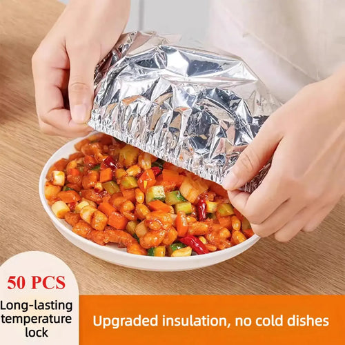Aluminum Foil Heat-Retaining Food Cover for Kitchen & Dining Table