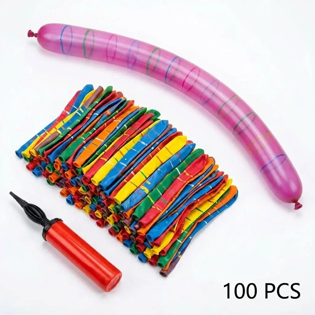100PCS Rocket Balloon Launcher Set | Flying Party Balloons for Kids & Family Fun