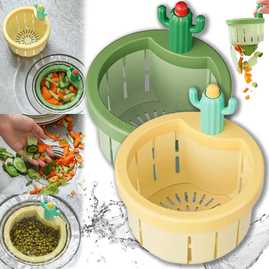 2pcs Cactus Sink Filter Basket – Cute Press-To-Dump Kitchen Sink Strainer