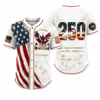 USA 250th Anniversary Baseball Jersey | 1776–2026 Patriotic Shirt