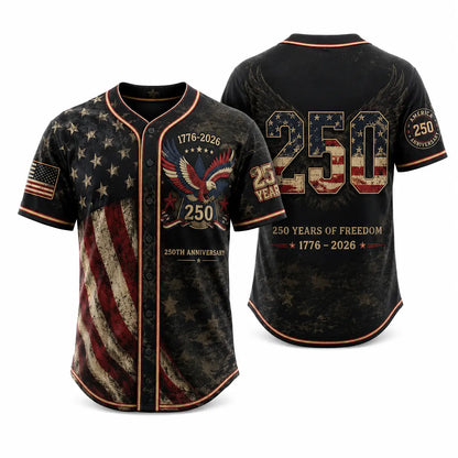 USA 250th Anniversary Baseball Jersey | 1776–2026 Patriotic Shirt