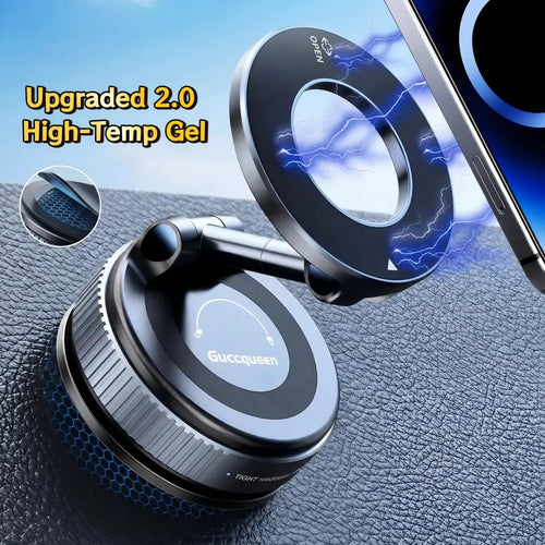 Foldable Magnetic Car Phone Holder | 20 N52 Magnets MagSafe Mount