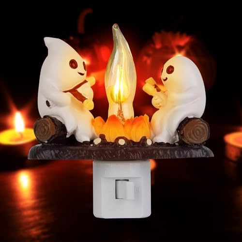 🎃Ghost Campfire Flickering Night Light
