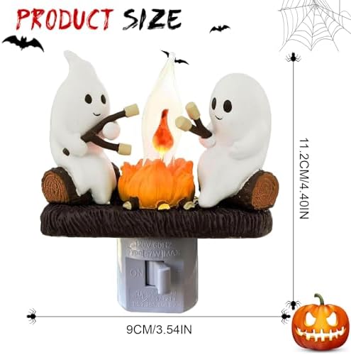 🎃Ghost Campfire Flickering Night Light