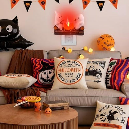 🎃Ghost Campfire Flickering Night Light