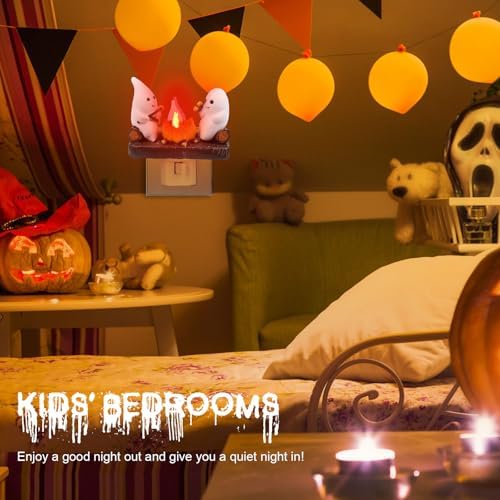 🎃Ghost Campfire Flickering Night Light