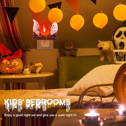 🎃Ghost Campfire Flickering Night Light