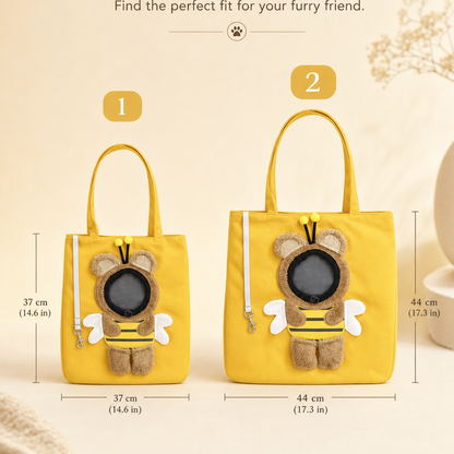 🐾 Cozy Carry Pet Tote with Peek-Out Head Opening