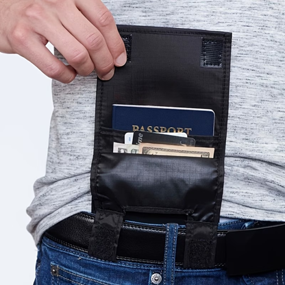 🛡️Ultra-Slim Hidden Travel Wallet – Passport, Cash & Card Organizer