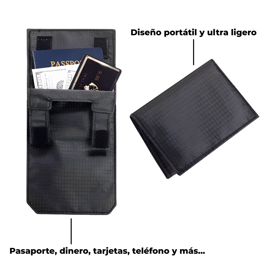 🛡️Ultra-Slim Hidden Travel Wallet – Passport, Cash & Card Organizer