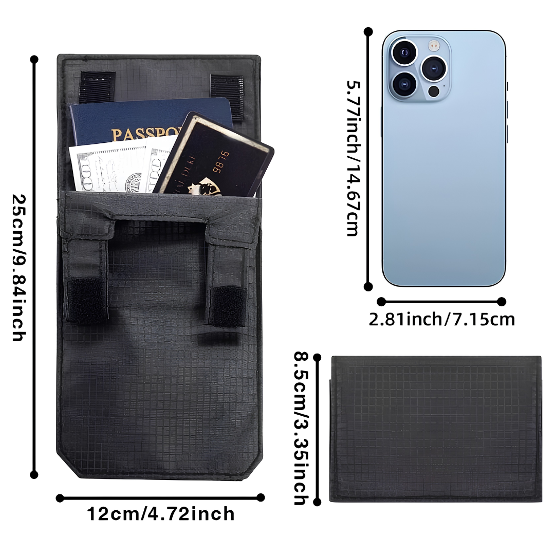 🛡️Ultra-Slim Hidden Travel Wallet – Passport, Cash & Card Organizer