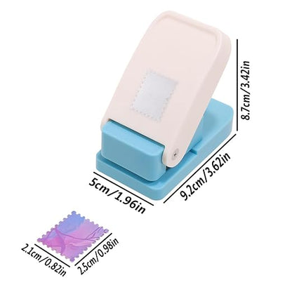 Easy-Press Postage Stamp Paper Punch – Large Craft Cutter for Scrapbooking & Card Making