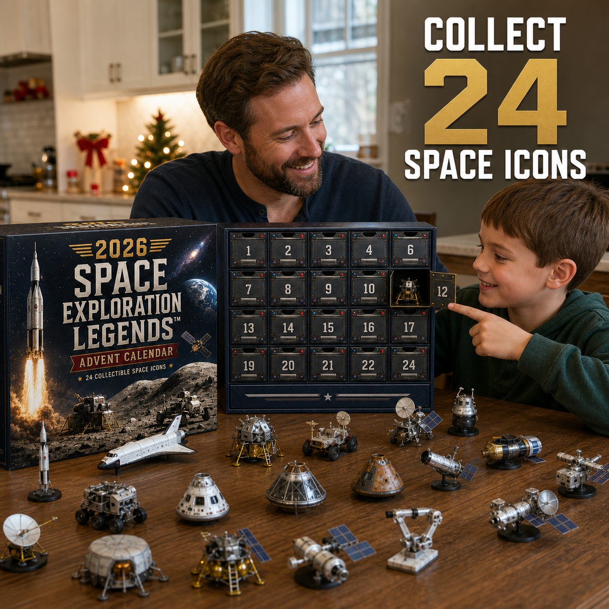 🚀 2026 Space Exploration Advent Calendar – 24 Legendary Missions & Collectible Surprises