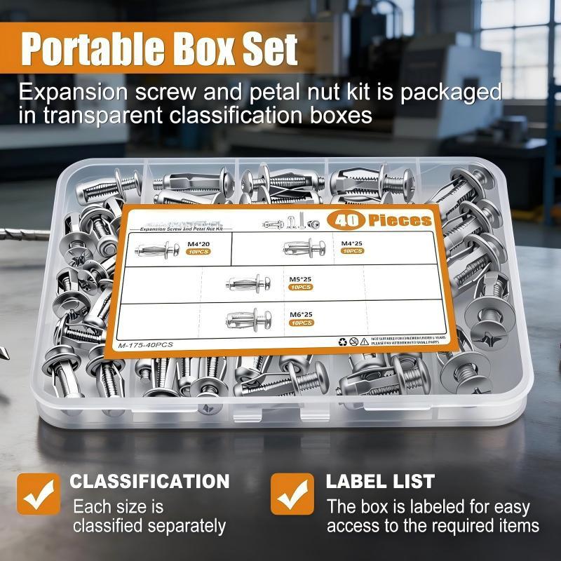 🔩 Heavy-Duty Petal Rivet Nut Set – Secure One-Side Fastening for Thin & Hollow Panels