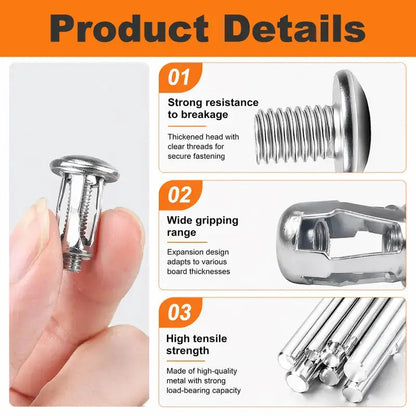 🔩 Heavy-Duty Petal Rivet Nut Set – Secure One-Side Fastening for Thin & Hollow Panels