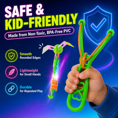 🚁 24-Set LED Flying Helicopters – 48-Piece Glow-in-the-Dark Slingshot Party Pack