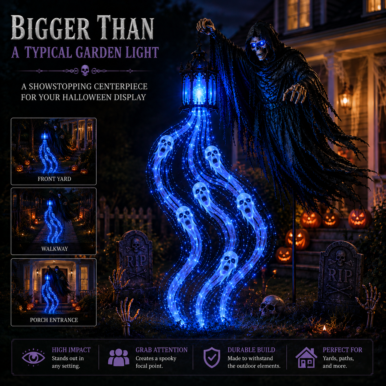 49% OFF 🔥Animated Halloween Soul Harvester Garden Light💀