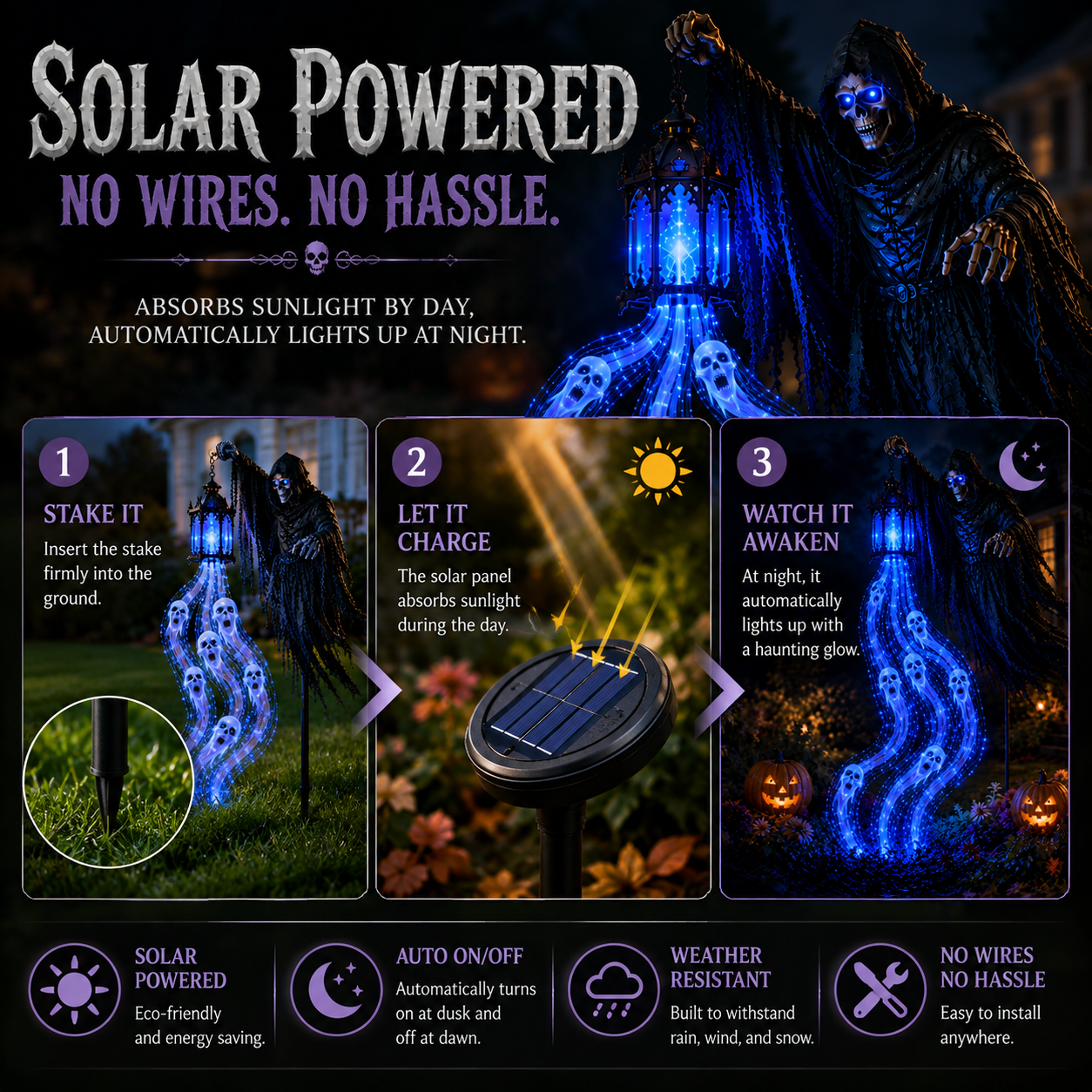 49% OFF 🔥Animated Halloween Soul Harvester Garden Light💀